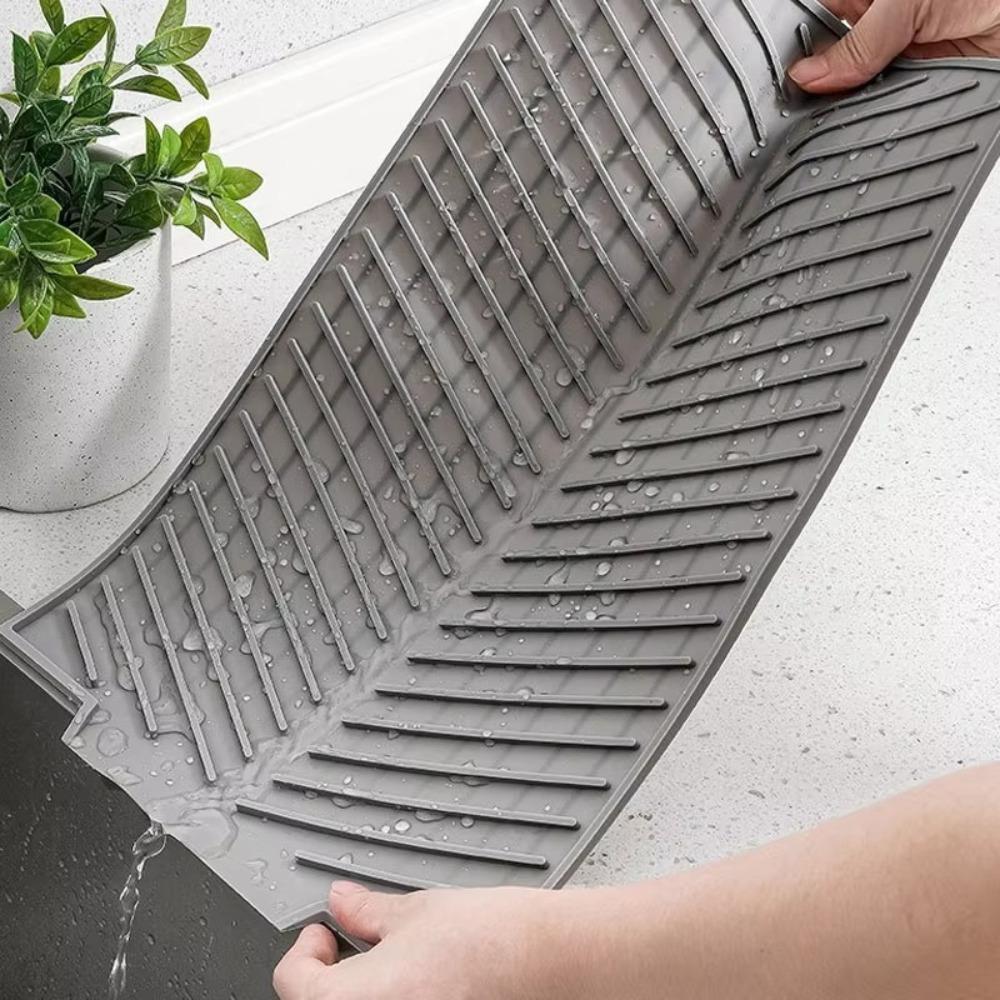 Silicone Water Filter Pad Drying Pad Countertop Mat Folding Dish Draining Mat  Cup