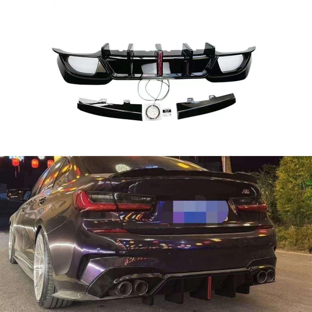 

BMW 3 Series G20/G28 Rear Diffuser Lip Kit (2019+) - Vertical Light Rear Lip Replacement. Vertical Light Rear Lip Gloss Black
