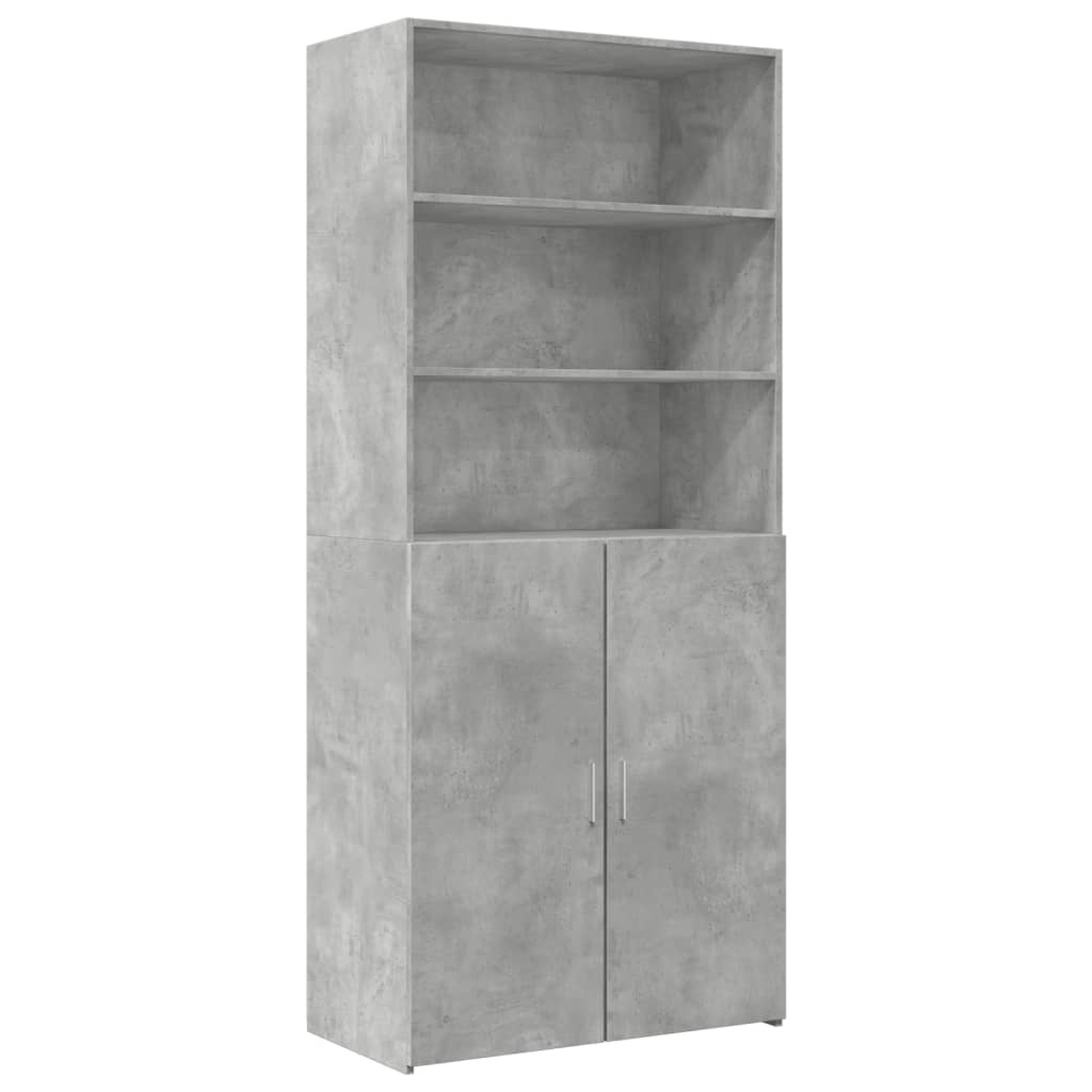 Highboard Concrete Grey 80 x 42.5 x 249 cm Wood Based Material