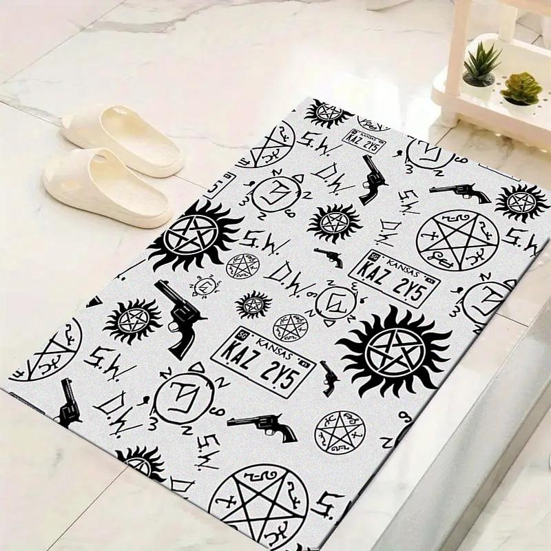 Pentagram Supernatural Carpet Rug for Living Room Bedroom Home Sofa Decoration,Kids play Non-slip Floor Mat