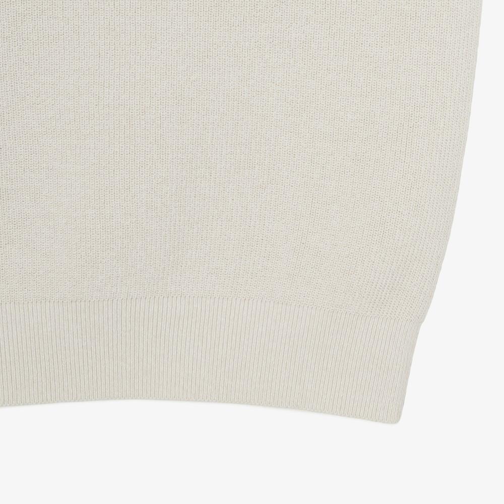 Lacoste Men's Ribbed Collar Twisted Yarn Short Sleeve Sweater Polo Shirt PH943E-56GI18