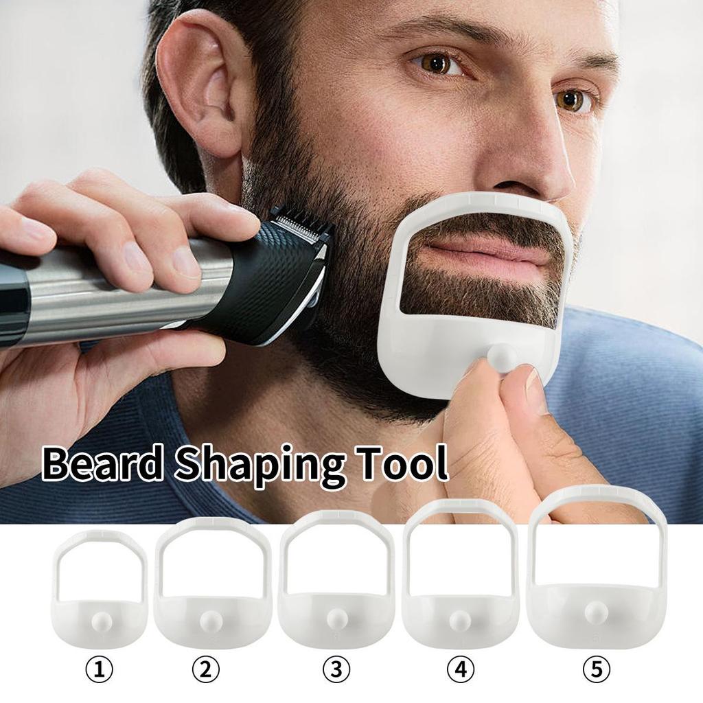5-Piece Beard Shaping Template Set for Men's DIY Care