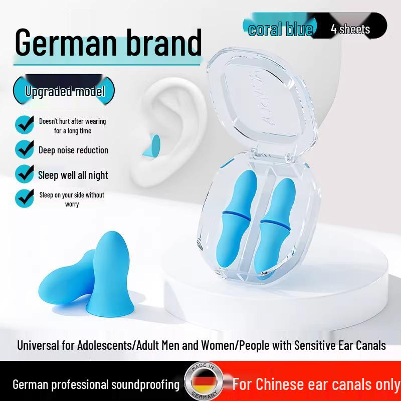 

Zhuo Chen Ultra Soundproof Earplugs: Long-Wear, No-Fall, No-Pain with Portable Case.