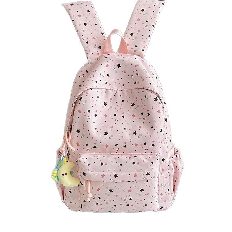 Schoolbag Candy Color Backpack Female Korean Version Girl Versatile School Bag Female Large Capacity Junior High School Student College Student