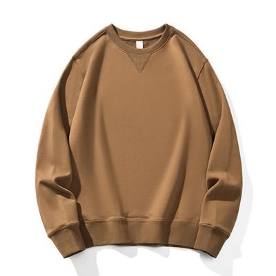 High-end Heavy-weight Pure Cotton Crew Neck Inverted Triangle Sweatshirt, Long-sleeve Men's Casual Sweatshirt