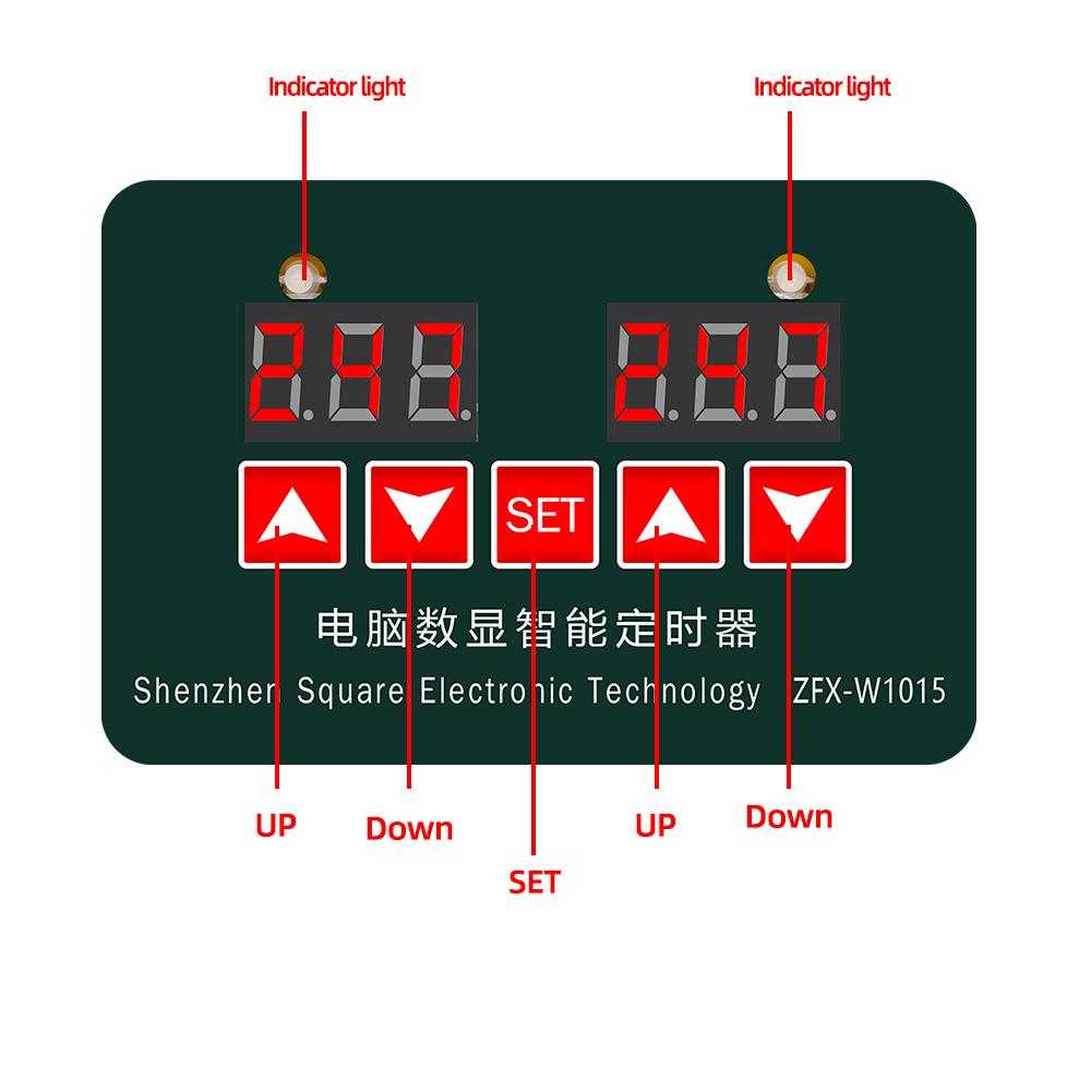 12V 24V 220V Microcomputer Digital Display Intelligent Timer Adjustable Electronic Thermostat Temperature Controller ZFX-W10153