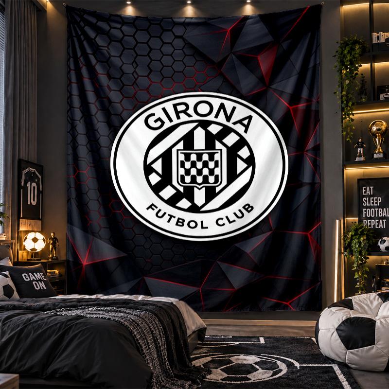 Wall Hanging Tapestry Girona FC Print Cloth for Living Room Bedroom Home Decor