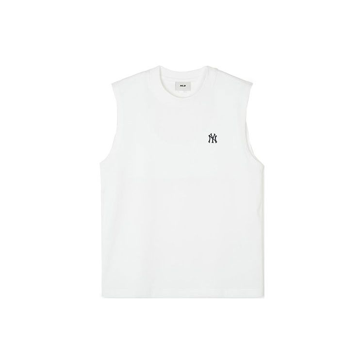 MLB SS24 New York Yankees Logo Einfarbig Print Rundhals Locker Klassisch Sport Ärmellos Weste Unisex Westen Off-White 3ATKB0243-50WHS S white