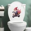 Valentine's Day Dwarf Rose Toilet Stick Bathroom Toilet Home Decoration Wall Sticker