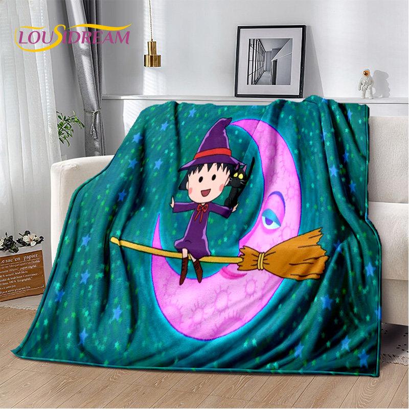 Chi-bi Maruko Sakura Momoko Cartone Animato Morbida Coperta di Peluche, Coperta di Flanella Coperta da Lancio per Soggiorno Camera da Letto Letto Divano Picnic Bambino
