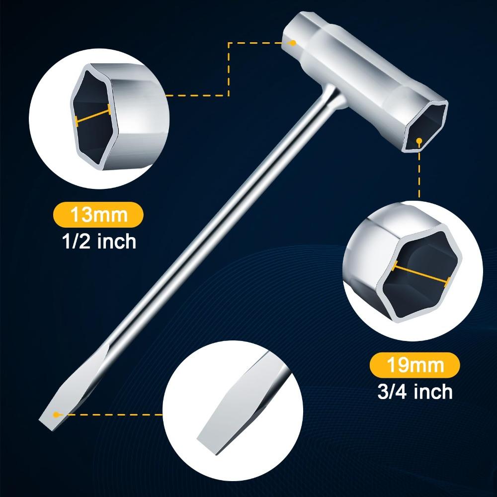 Double Head Mechanical Wrench 13/19mm Saw Chain Wrench High Quality Scrench T Wrench Garden Tools