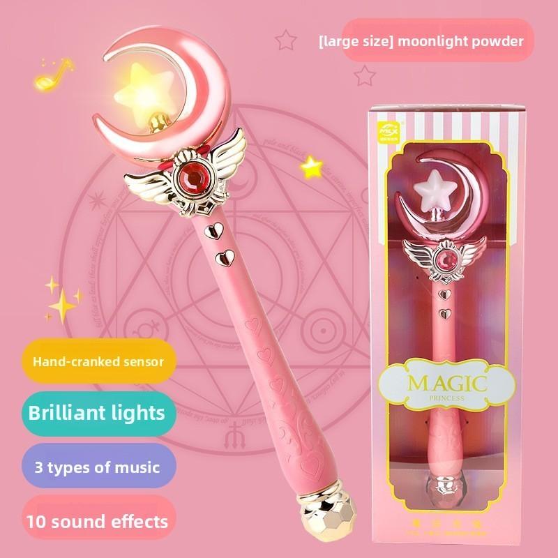 Baguette Magique Étoile de Fée Princesse Lune Avec Lumière et Son Pour la Salle de Jeux des Filles
