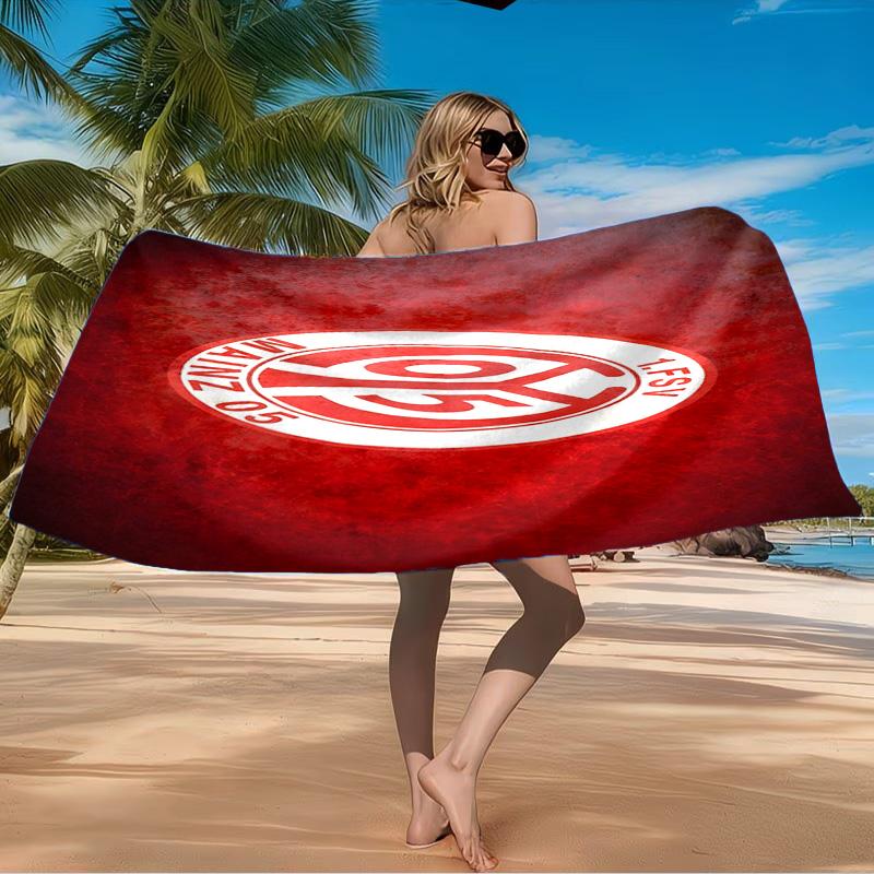 Red Emblem FSV Mainz Beach Towel Microfiber Beach Towel, Lightweight and Quick-Dry, for Summer Travel, Swimming Pool Fan Birthday Gift
