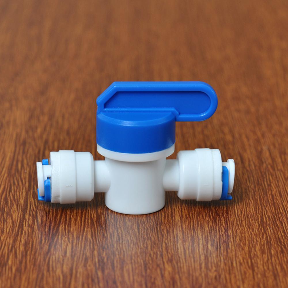 1/4" 3/8" OD Tube Tap Shut off Ball Valve POM Quick Fitting Connector Tee Elbow Reducer Aquarium RO Water Filter Reverse Osmosis