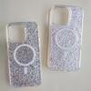Clear Glitter Bling Magnetic Case for iPhone 14 13 12 Pro Max Plus Cover for MagSafe Wireless Charging Soft Silicone Cover Funda