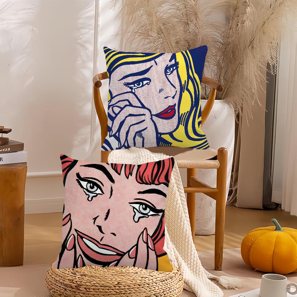 Artist R-Roy L-Lichtenstein Pillow Case Home Decoration Cushion Cover Suitable For Bedroom Car Office Sofa