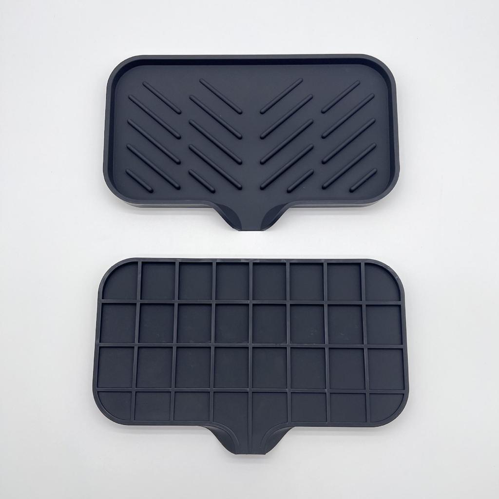 Non-Slip Silicone Soap Dish and Draining Mat for Kitchen & Bathroom