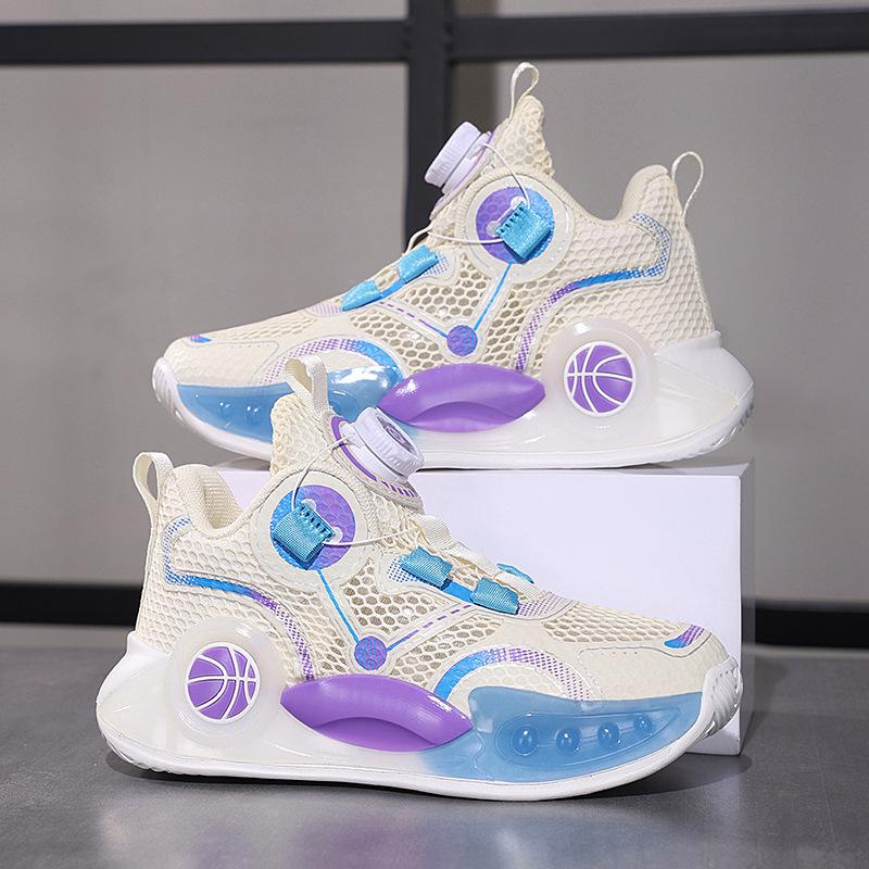 2025 boys shoes spring and autumn children's mesh breathable sports shoes medium and older boys boys rotating dunk sneakers summer