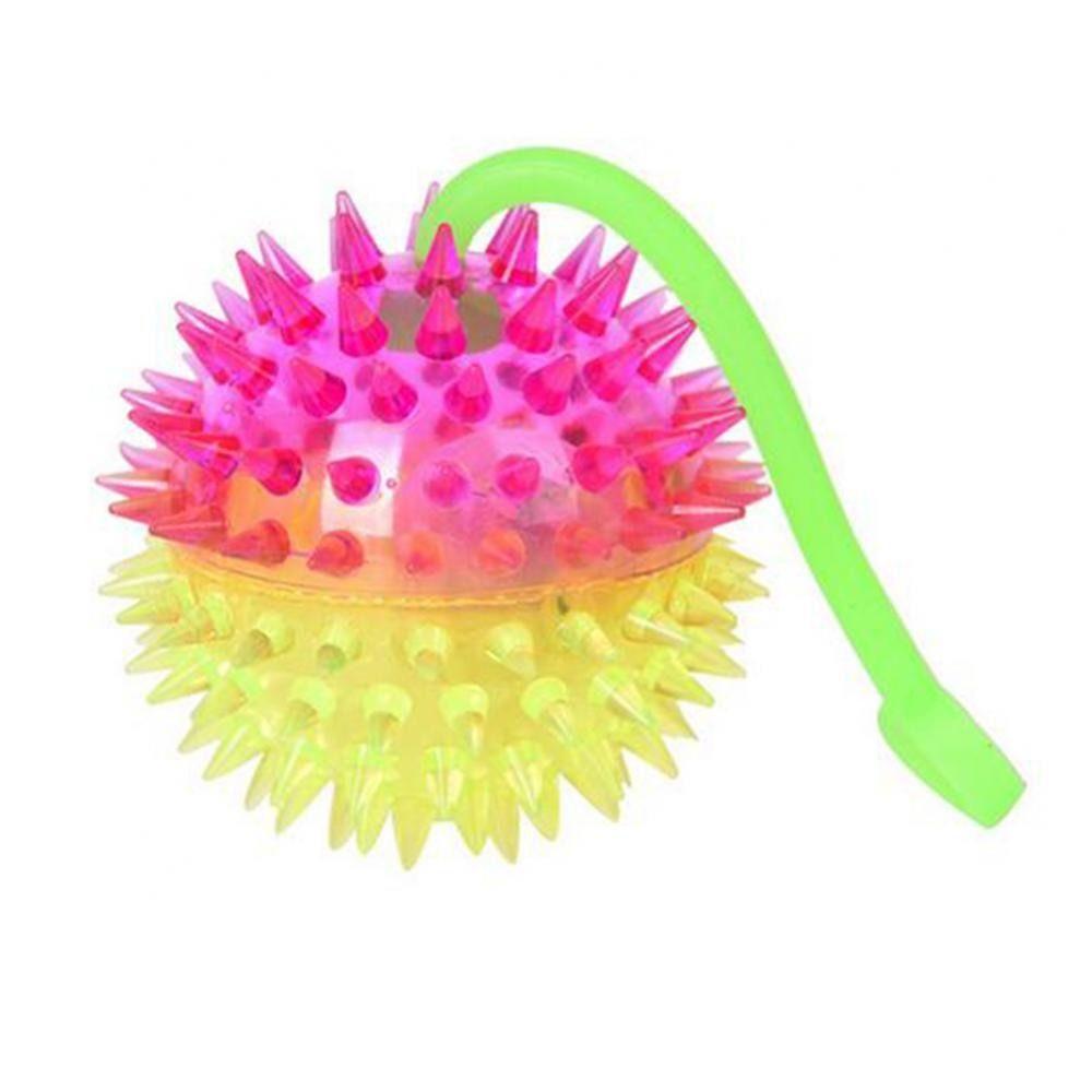1 Pc Glowing Ball Toy Led Light Up Flashing Soft Prickly Massage Ball Elasticity Fun Toys  Squeeze Toys