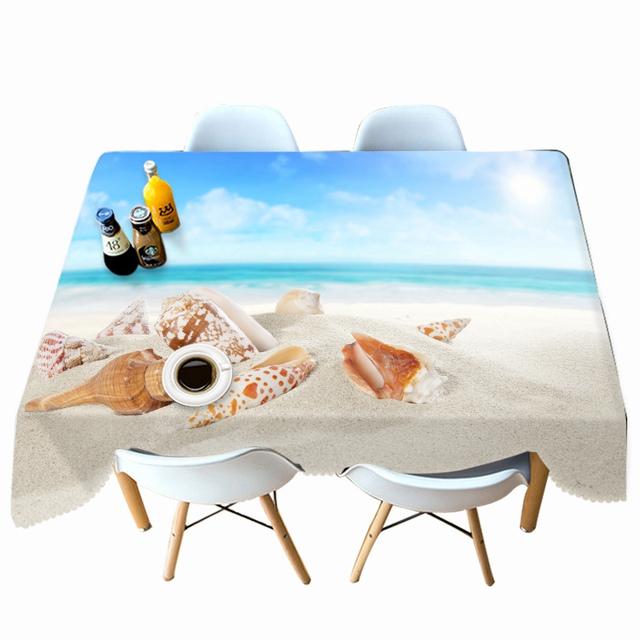 

Утолщенная хлопковая скатерть с имитацией морской звезды и рисунком под дерево, прямоугольная круглая скатерть для свадьбы, пикника, вечеринки 40 X 40CM