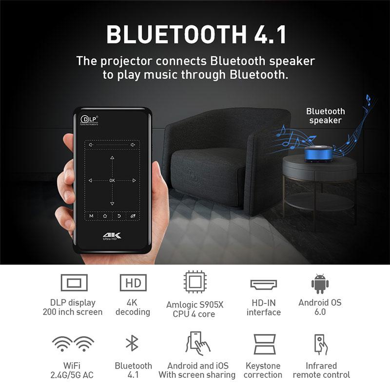 Buy Ultra-Thin Portable Smart Projector 