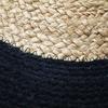 FUNNY JUTE - Living Room or Bedroom Rug In Round Natural Jute Diameter 160 Cm - Black Edge