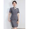 Women's Summer Short-Sleeved Professional Suit - Elegant Workwear for Hotel, Jewelry Store, and Salon Reception