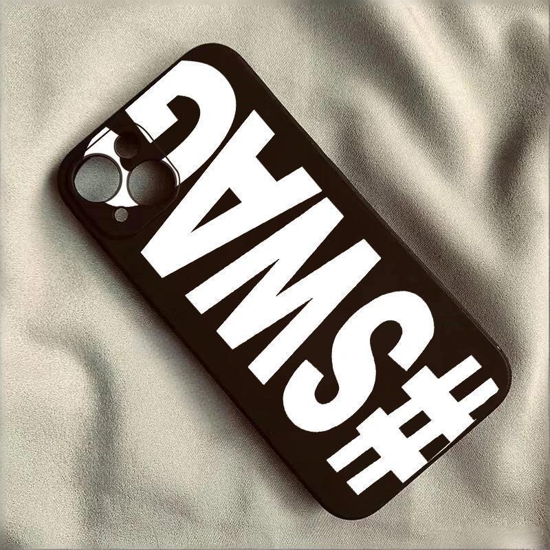 Custodia per Telefono Lettere Inglesi SWAG Per iPhone 17 16 15 11 12 14 13 Pro Max Mini XS XR 7 Plus 17E Cover in Silicone Antiurto Fundas