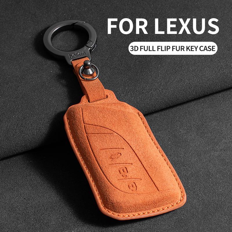 Interior Mouldings Leather Car Key Case For Lexus NX GS RX IS ES GX LX RC 200 250 350 LS 450H 300H 2017 2018 2019 2020 Suede Key