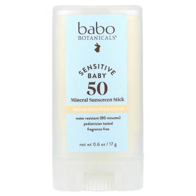 Sensitive Baby, Mineral Sunscreen Stick, Spf 50, Fragrance Free, 17G(0.6Oz)