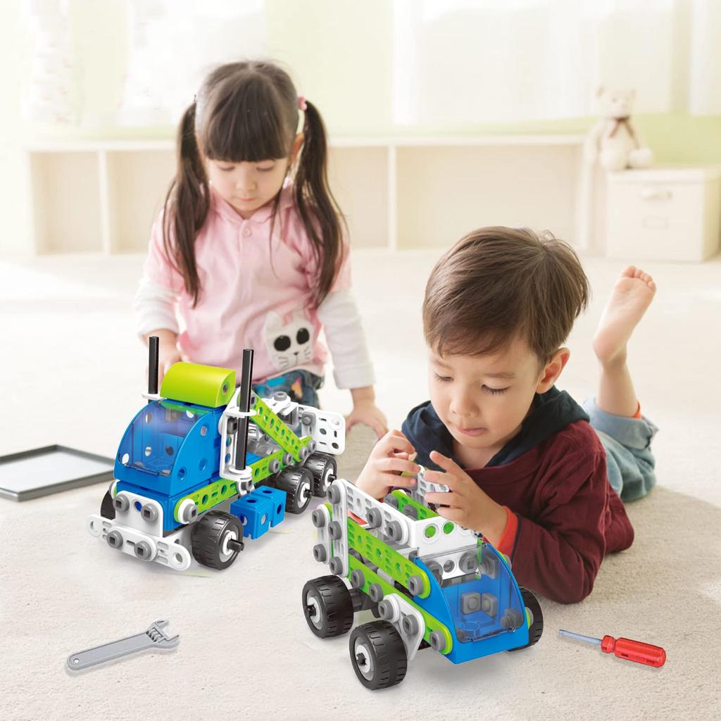 AMYCOOL Building Block 18 Educational Toy for Boys and Popular Car Set with Transforming 18 and Storage Perfect for Elementary School and Kindergarten