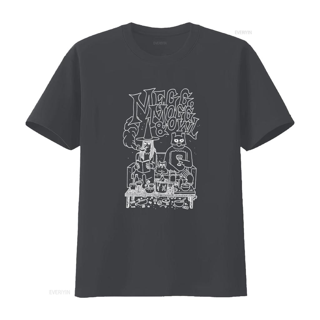 Simon Hanselmann Megg Mogg Owl X SHQ Black T Shirt Size L Comic Design Long or s vintage Washed Stretched graphic Comfortable