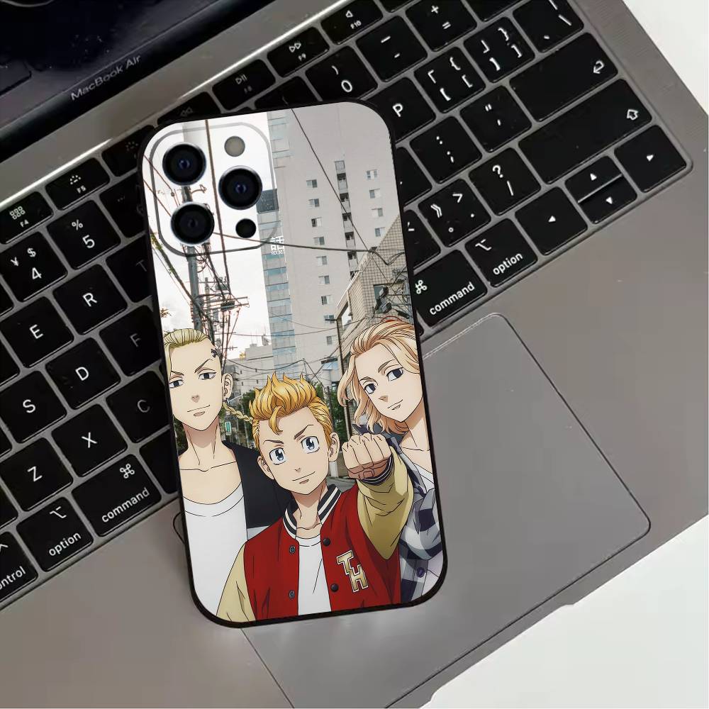 T-Tokyo Revengers Anime  Phone Case For iPhone 17,16,15,14,13,12,11 Plus,Pro Max,XS,Soft Silicone Black Cover