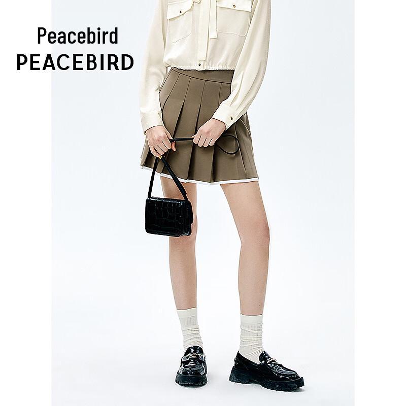 Peacebird Women's Fashion Pleated Short Skirt