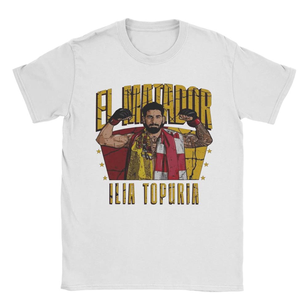 Summer Ilia Topuria El Matador Men's Printed T Shirt Unique Tees Short Sleeve O Neck Women T-Shirt Cotton New Arrival Clothing