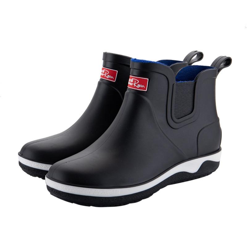 Rainshoes Stivali da pioggia impermeabili da uomo Stivali di gomma  antiscivolo Scarpe da chef Copertura in velluto rimovibile Scarpe da lavoro  in gomma per quattro stagioni acquista in modo economico — spedizione