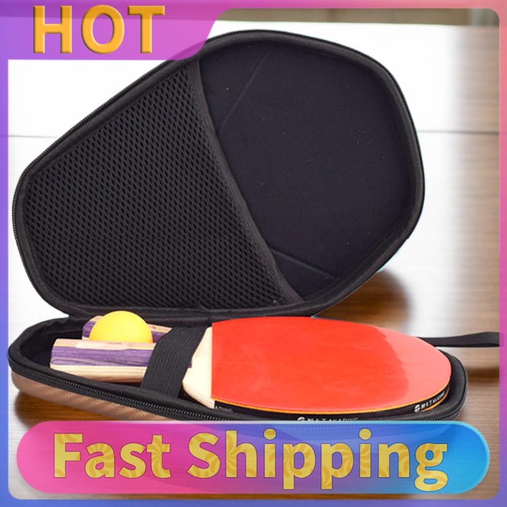 Hard Shell Table Tennis Paddle Storage Bag Pingpong Paddle Storage Bag Table Tennis Racket Bag for 2 Paddles & Multiple Balls