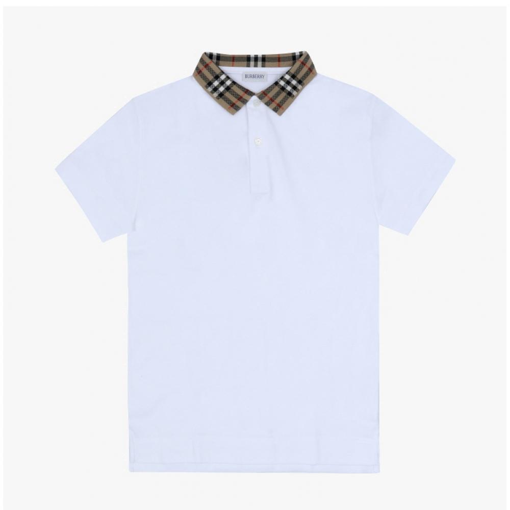 Burberry Check Polo Boys Kids ShorT Sleeve T shirT 8105571 A1464