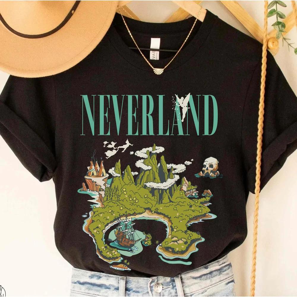 Peter Pan Neverland Map Shirt Magic Kingdom Tee World S