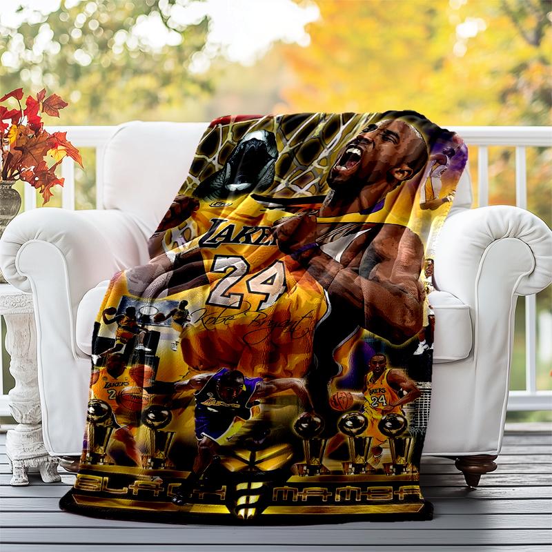 Great Basketball Player Flannel Blanket Soft All-Season Throw, Design for Camping, Car Travel, Hiking Sofa, Bed, Office Perfect Gift for Parties