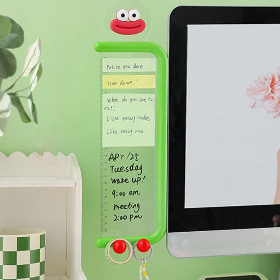 Monitor Memo Board Acrylic Message Panel Transparent Side Mount for Computer Monitor Multi-Functional Clip Phone Stand And Ruler Office Desk Organizer