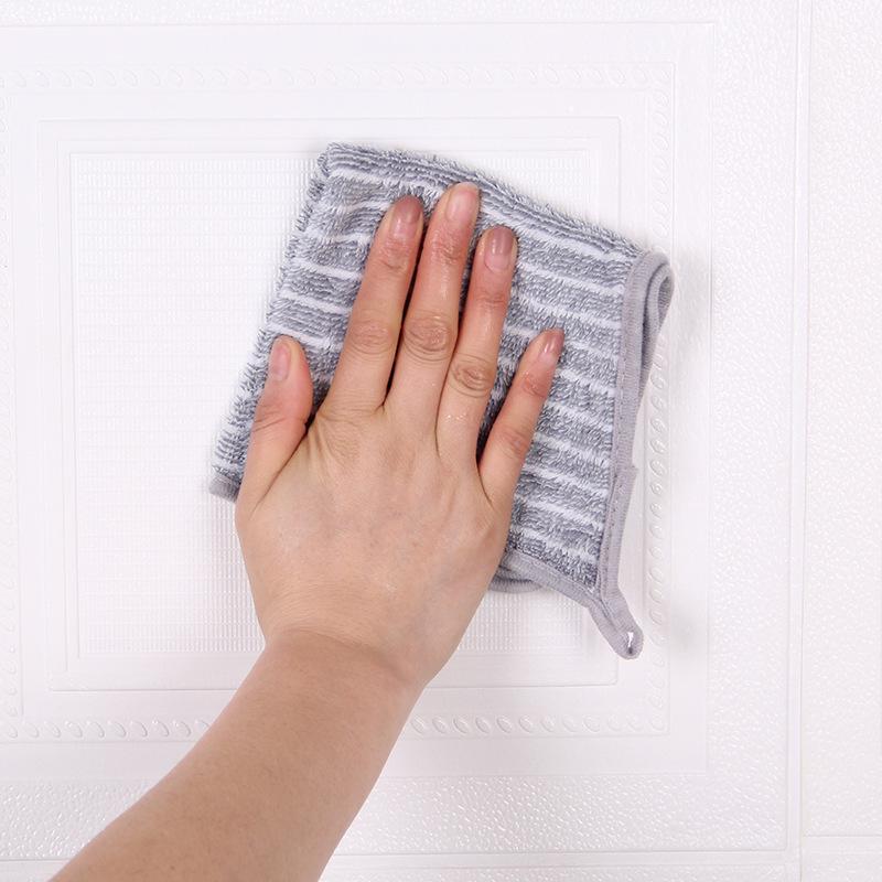 Bamboo Charcoal Dish Cloth - Absorbent, Lint-Free & Easy-Cleaning for Household Use