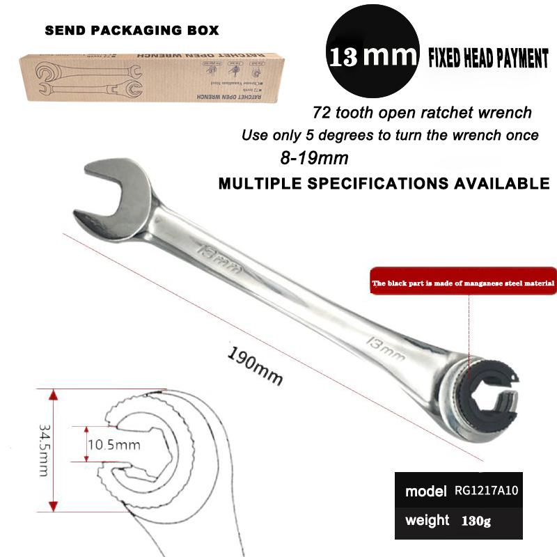 Nouă cheie rotativă cu clichet cu tub deschis de înaltă calitate Cheie universală cu clichet cu deschidere rapidă în baionetă Cheie combinată