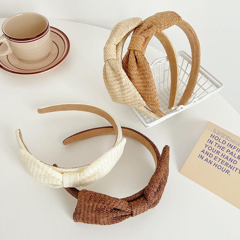 

Простой головной убор для волос, обруч для волос, модная повязка на голову с бантом, аксессуары для женщин