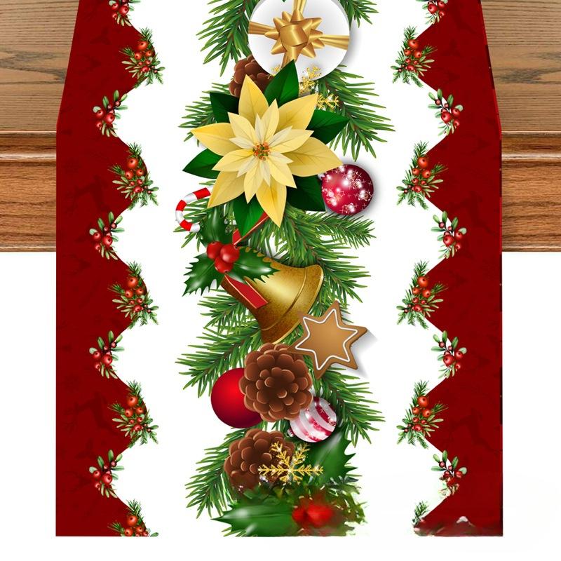 

Рождественский настольный флаг в скандинавском стиле, праздничное украшение, настольный флаг, наружная вечеринка, обеденный стол, изоляция, рождественская дорожка для стола 35*180
