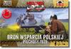FTF 1/72 Scale Polish Mortar and Machine Gun Set (3 Mortars, 3 Machine Guns, 15 Soldiers) Plastic Model Kit PF72027 (Cannon)
