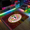 Union Berlin FC Design Kristall Samt Teppich Gemütlich Non?Rutschfester Teppich mit Aufdruck für Schlafzimmer Wohnzimmer Eingang