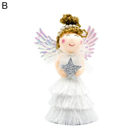 Christmas Tassel Skirt Angel Girl Doll Pendant Creative Xmas Hanging Decorations