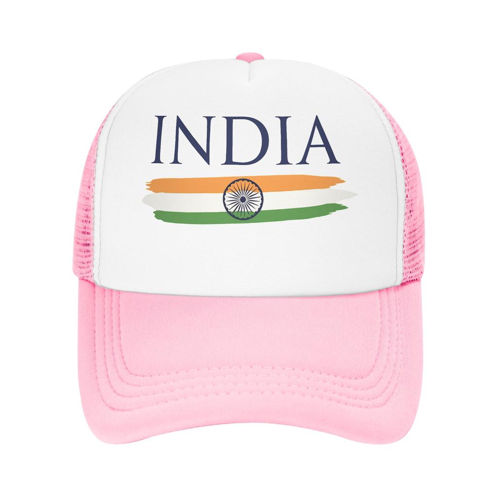 Summer Sun Hats Minimal India Tricolour Brush Art  Baseball Cap Cute Hip Hop Hats Washed Female Male Tennis Skate Baseball Caps