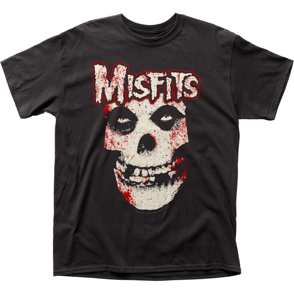 Misfits Bloody Skull T Shirt Mens Licensed Rock N Roll Music Retro Tee New Black S